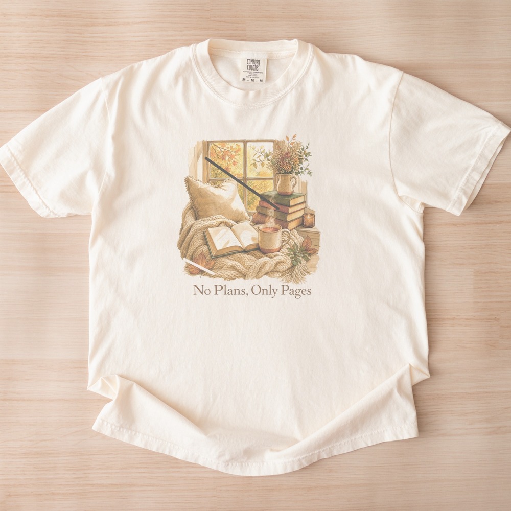 No Plans Only Pages Autumn Reading Nook Tee